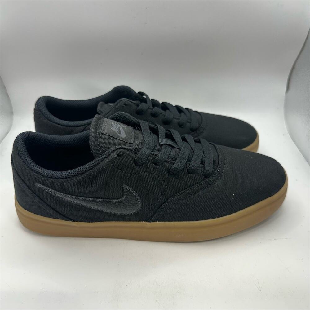 Nike SB Check Canvas Skate Shoes Black Gum Low Top Lace Up | Youth 7 / 8.5W - Picture 2 of 8
